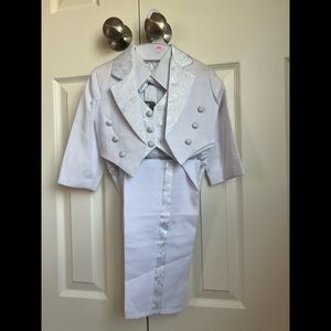 Kids coat and pants suit.